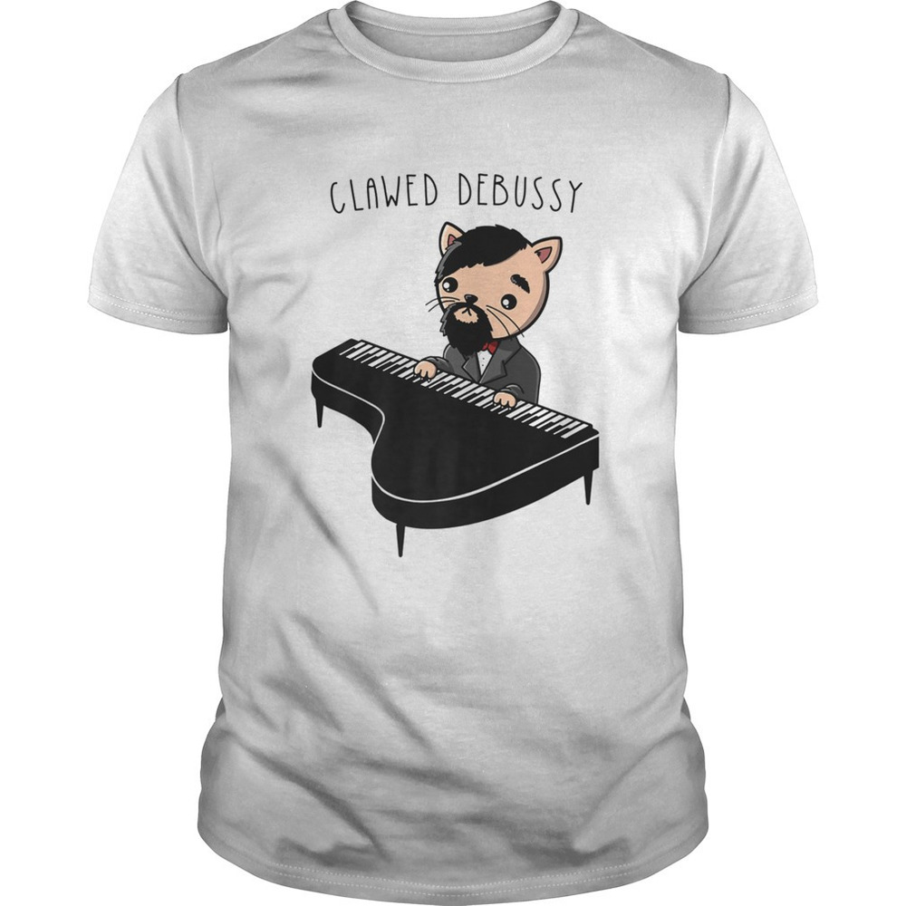 Cat Playing Classical Piano Music Claw Shirt